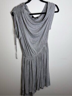 Robert Rodriguez Light Grey Draped Mini Dress size small